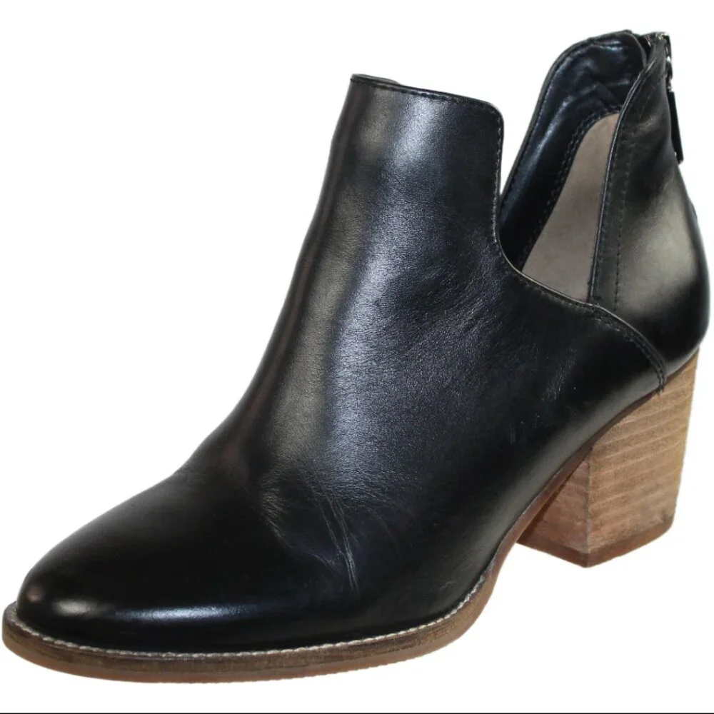 Blondo Neda Black Leather Waterproof Split Ankle Boot, Size 7.5 - Picture 5 of 11